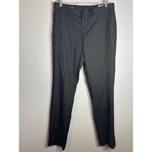 Kenneth Cole Tecni-Cole Men's Dress Pants Stretch Waistband Black Size 40R 33W - Picture 1 of 7